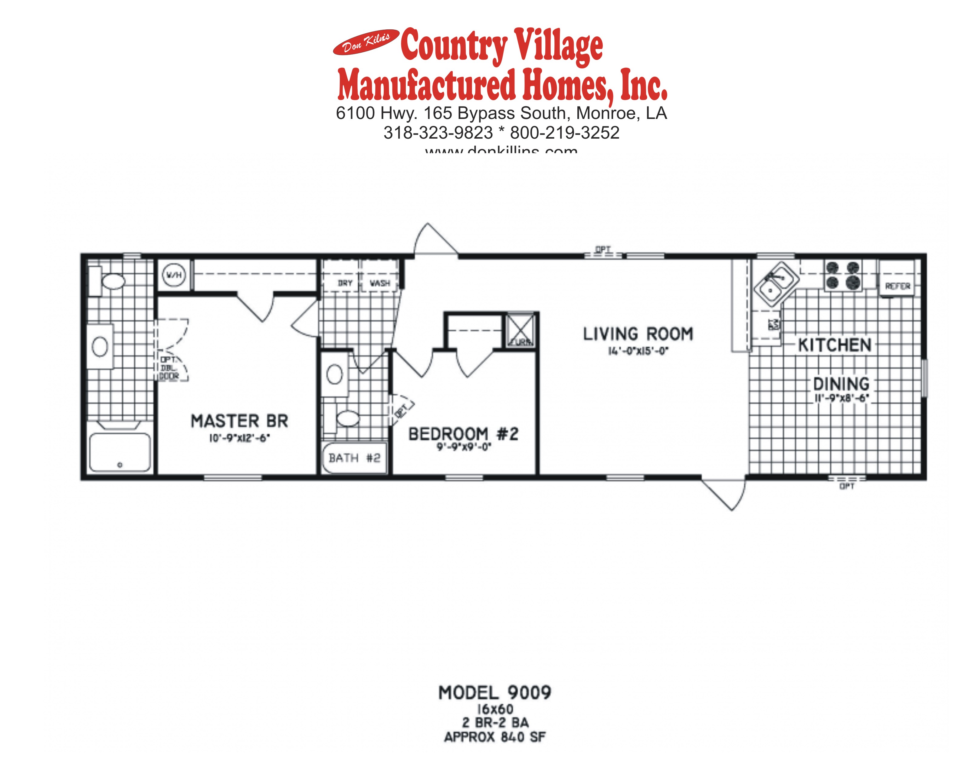 Single Wide Floorplans Don Killins Country Village