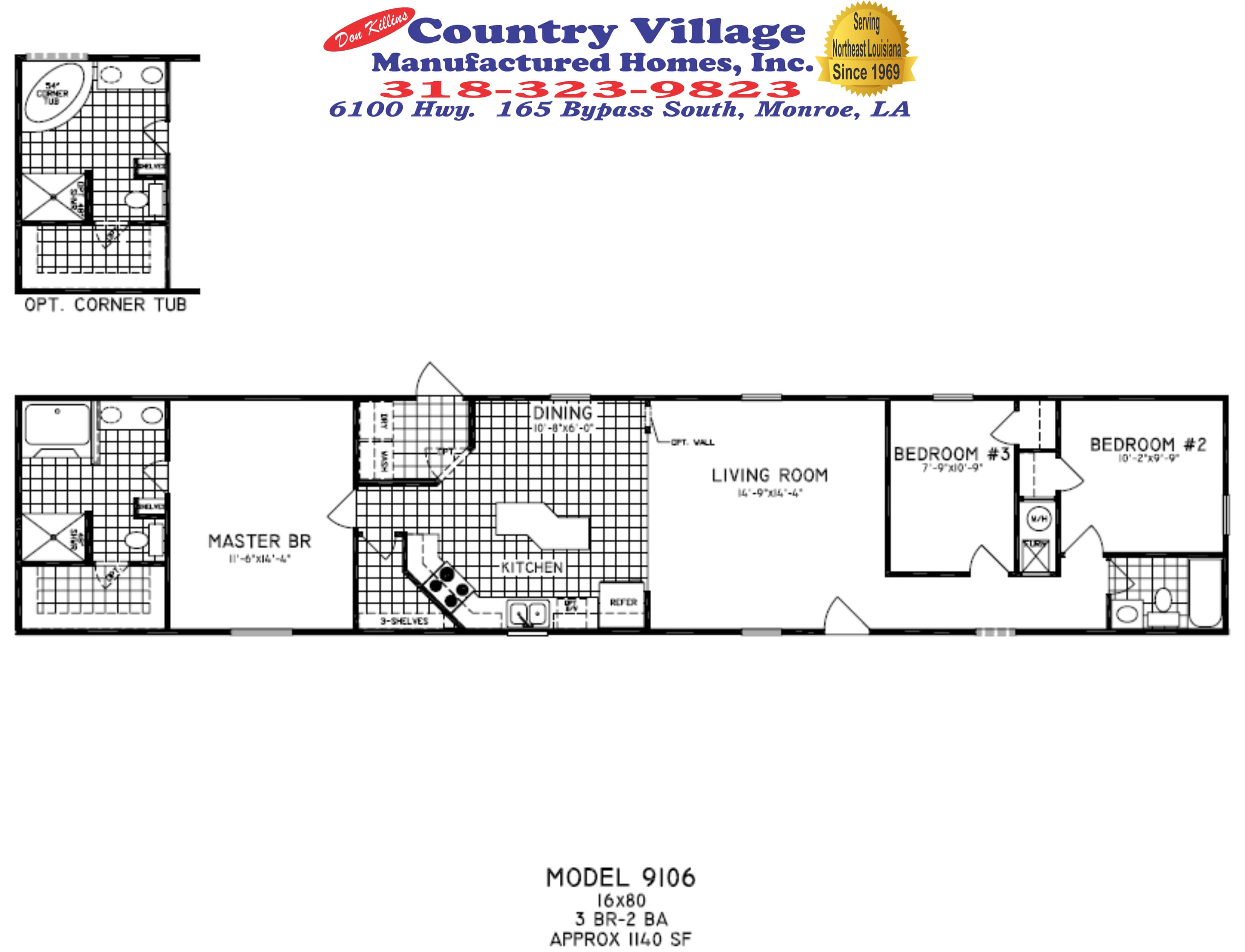 Single Wide Floorplans - Don Killins Country Village ...