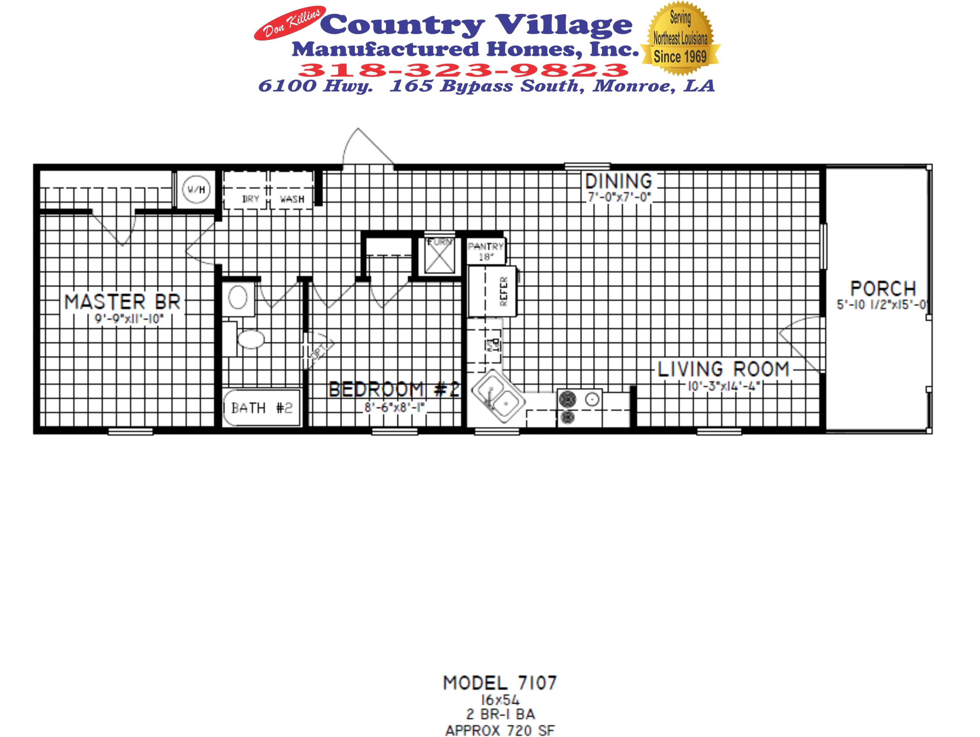 7107 Cottage 16x54 2+1