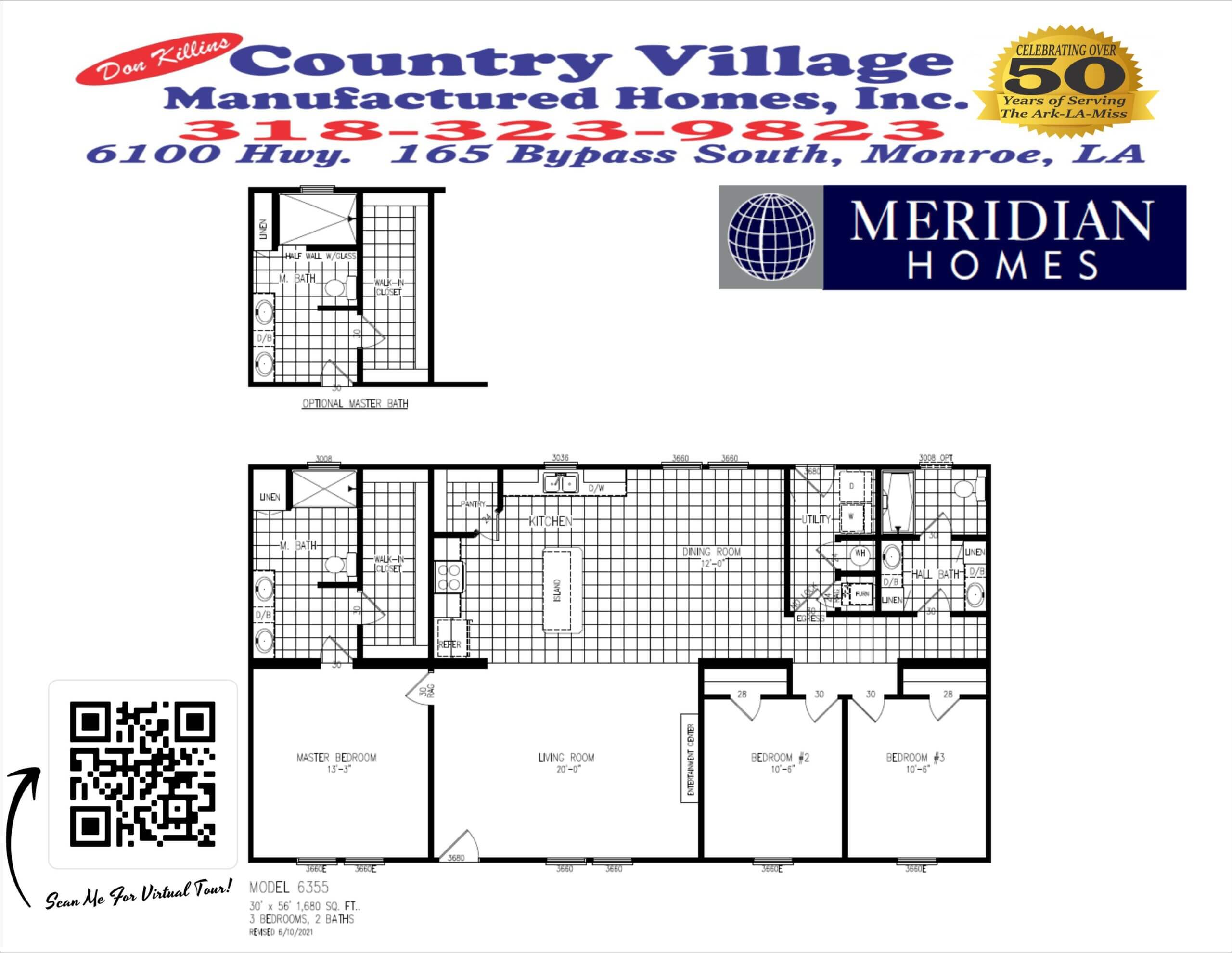 Meridian Homes Gold Medal GVD-S56G 32x60 3+2