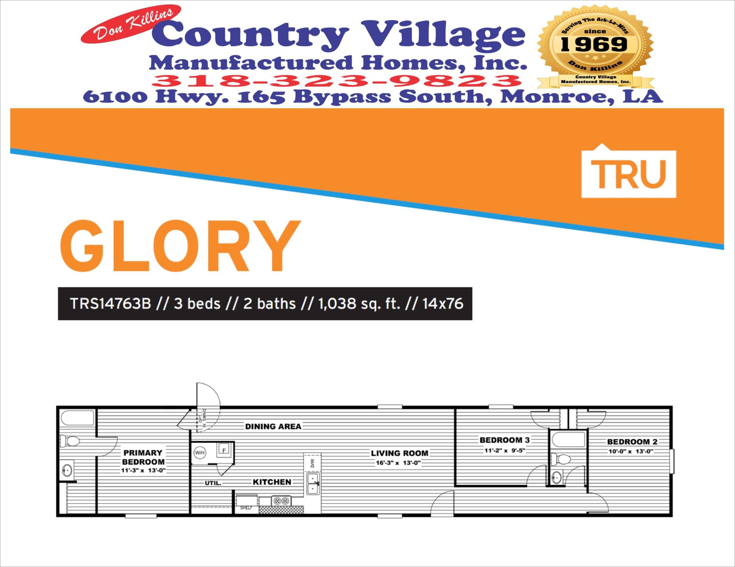 Tru MH Glory 14x80 3+2 Sn# 8842ALAC