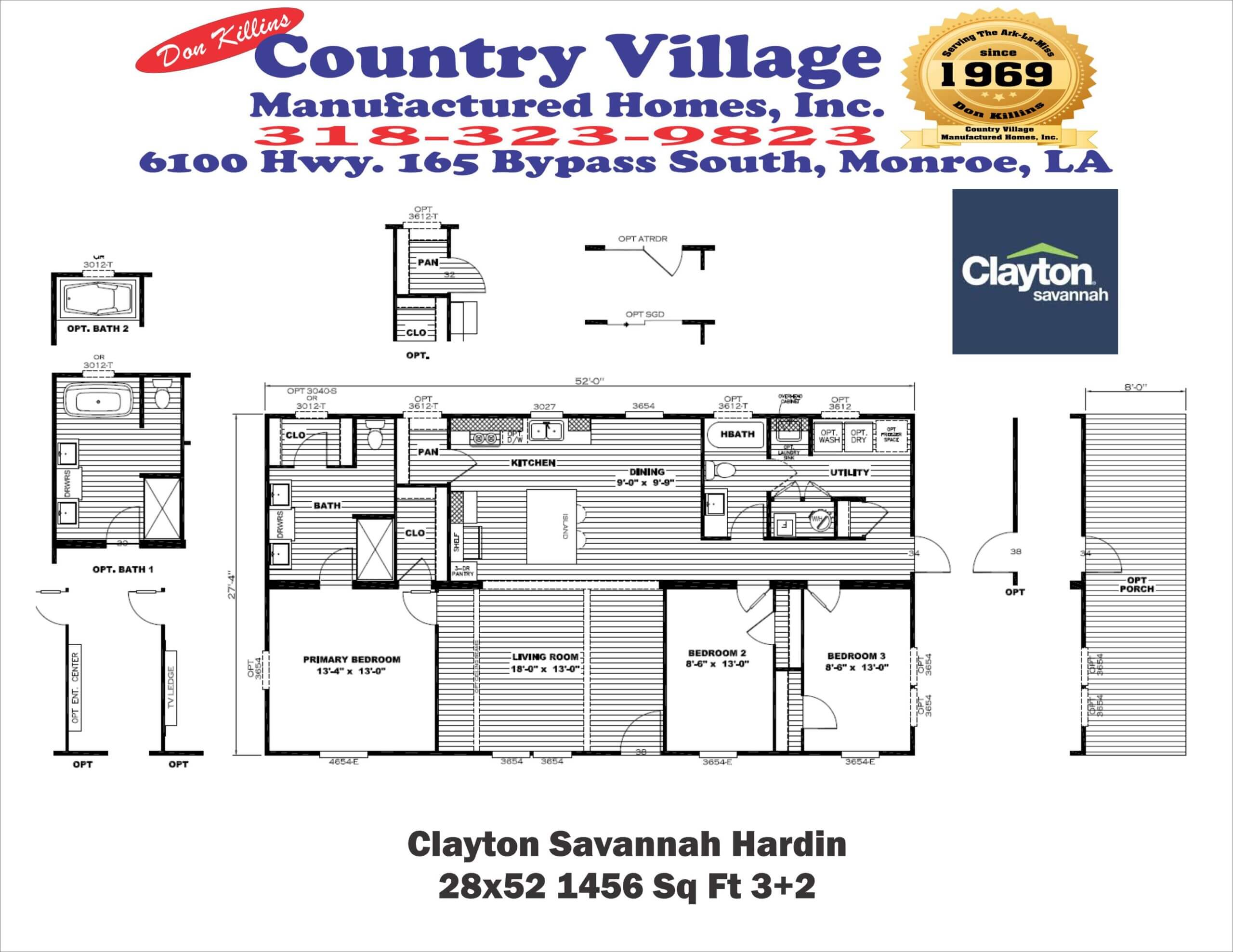 2025 Clayton Savannah Hardin 28x52 3+2 Sn# 1701TNAB