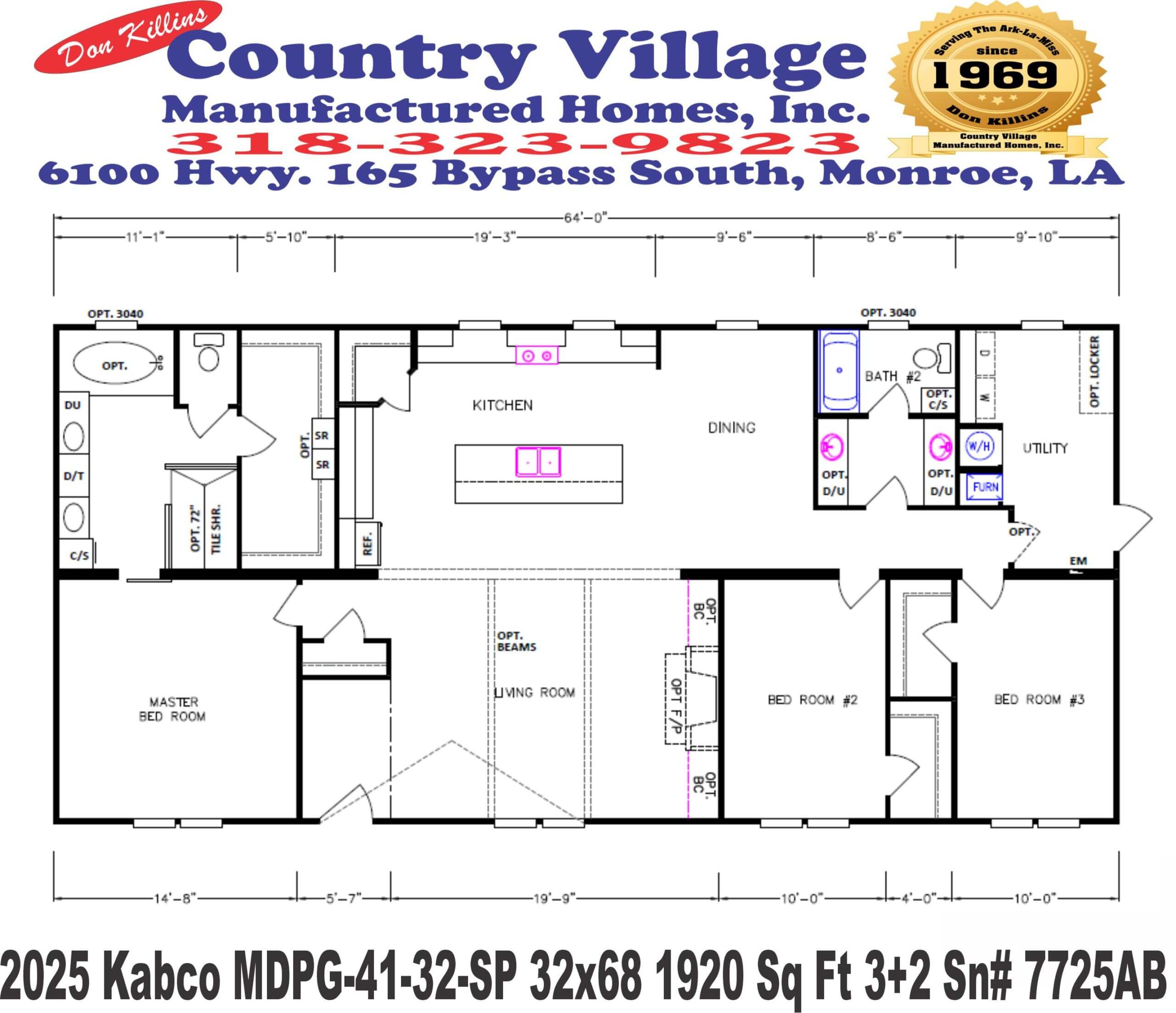 Kabco MDPG-41-32-SP 32x68 3+2